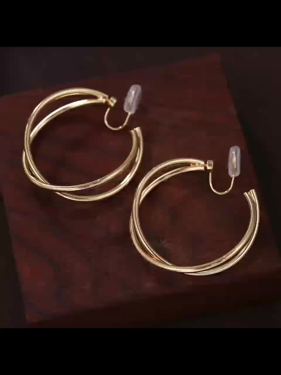 Women's Double-Layer Non-Piercing Clip-On Earrings